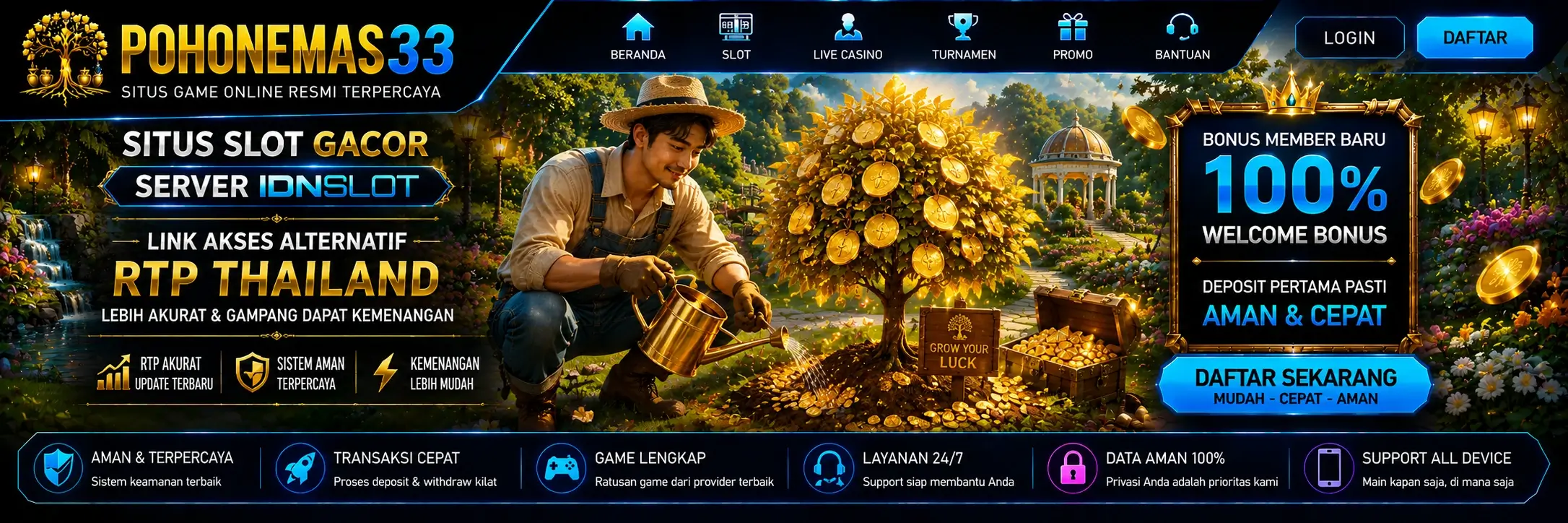 Pohonemas33 777 Slot Banner